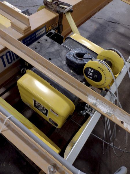 2 TON X 13' CONTRX CRANES / R&M HOIST UNDERSLUNG BRIDGE CRANE: STOCK #16541
