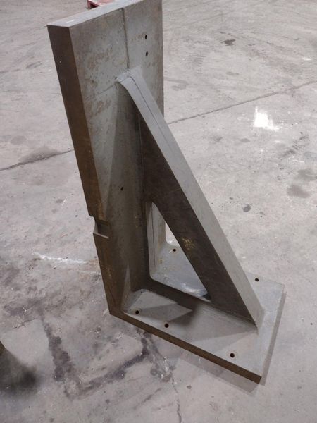 48" X 18" X 28" SET OF (2) CAST IRON ANGLE PLATES: STOCK #19368