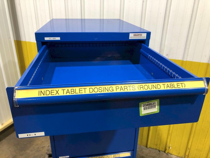 4 DRAWER EQUIPTO 22" X 28" X 59" TOOL STORAGE CABINET: STOCK #16626