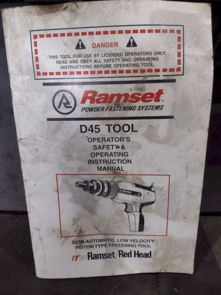 RAMSET/HILTI MODEL #D45 PORTAMARK SEMI AUTO POWDER ACTUATED STEEL MARKING GUN: STOCK #18907
