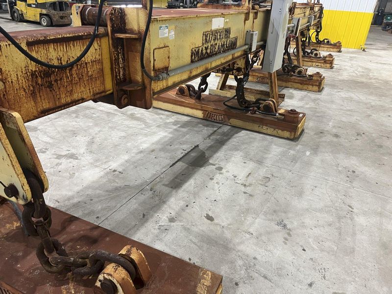 53 TON (107,500 LBS) BUSHMAN MODEL #MT420 TELESCOPING MAGNETIC LIFTING SPREADER BEAM  W/ OHIO MA