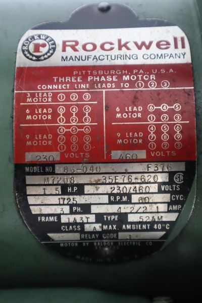 Delta Rockwell 20" Floor Model Drill Press, Variable Speed to 2,000 RPM, 6" Hand Quill Feed, Drill Chuck