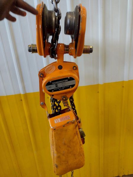 2 TON (4000 LBS)  HOIST WITH MANUAL TROLLEY: STOCK #16533