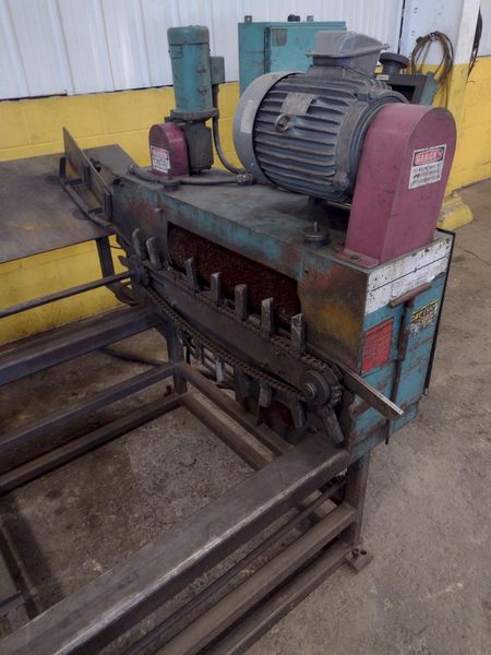 3" x 12' BUCKEYE MFG MODEL #56-98326 TUBE & PIPE ROTARY BRUSH DEBURRING MACHINE: STOCK #16173