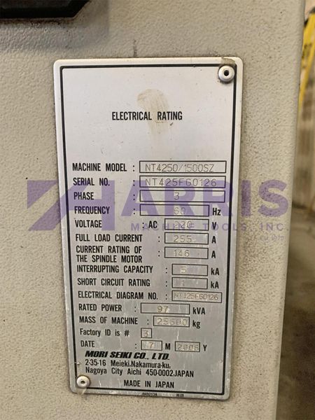 Used, 2006 Mori Seiki NT4250/1500SZ CNC Multi-Tasking Turning Center