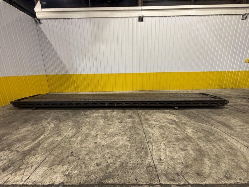 24' X 4' HEAVY DUTY T-SLOTTED PLANER MILL TABLE / FLOOR PLATE: STOCK #23014