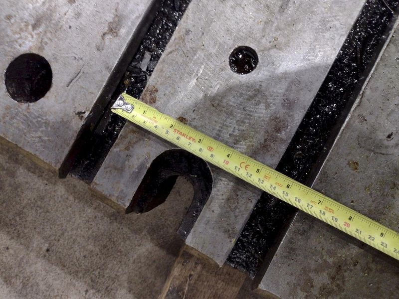 120" X 48" X 6" T-SLOTTED PRESS BOLSTER PLATE: STOCK #22522