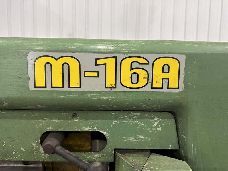 16" x 16" HYD-MECH MODEL #M-16A FULLY AUTOMATIC HORIZONTAL BANDSAW WITH POWER MITRE SWIVEL: STOC