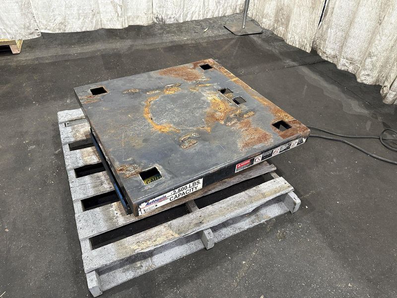 2500 LBS AUTOQUIP HYDRAULIC SCISSORS LIFT TABLE: STOCK #77709