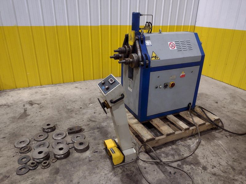 2" x 2" x 3/8" TAURING MODEL #SAF DS60 HYDRAULIC ANGLE ROLL BENDER, NEW 2003: STOCK #22814