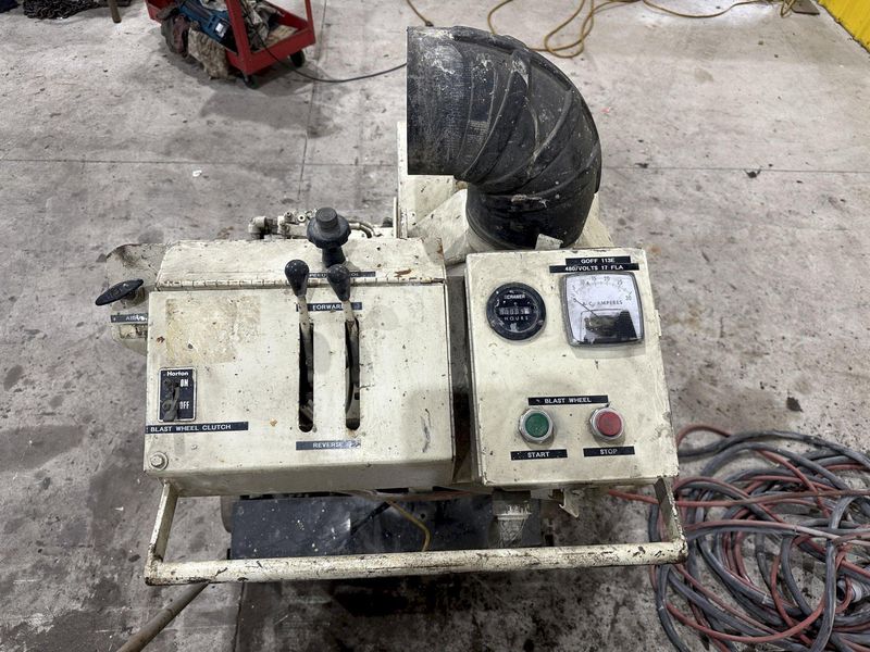 13" WIDE X 15 HP GOFF MODEL #15E13 PORTABLE SURFACE & FLOOR SHOT BLASTER & DUST COLLECTOR: STOCK