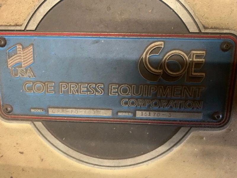 COE 6,000 Lb X 18” Wide X .125” Thick Servo Feed Line