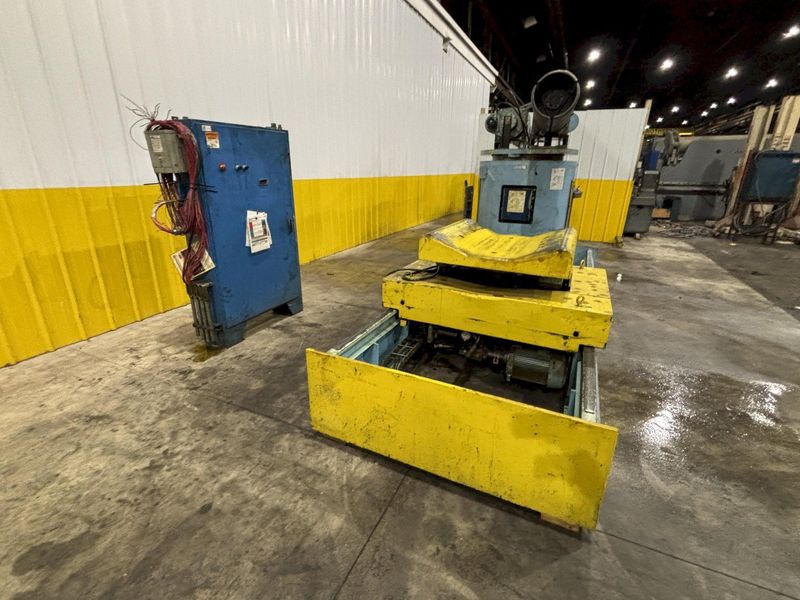 20,000 LBS X 60" ASC MODEL 20/25W DOUBLE END MOTORIZED COIL REEL UNCOILER WITH ASC 30M COIL CAR: