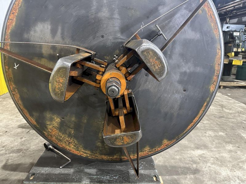 4,000 LBS x 20" AMERICAN STEEL LINE MODEL #60 DOUBLE END PULL OFF UNCOILER COIL REEL: STOCK #230