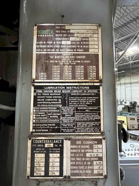 200 TON MINSTER SSDC PRESS