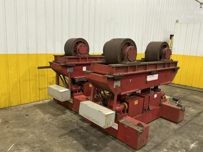 300 TON X 120" DIAMETER WELDWIRE MODEL #CAS-150 TRACK MOUNTED POWERED TANK TURNING ROLLS, 1 DRIV