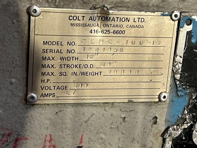10000 LB X 12" X .312 COLT COIL CRADLE STRAIGHTENER
