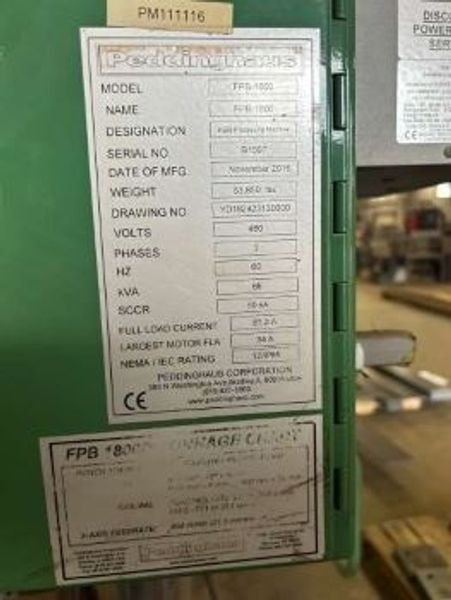 Peddinghaus FPB-1800 Plate Processor (2016)