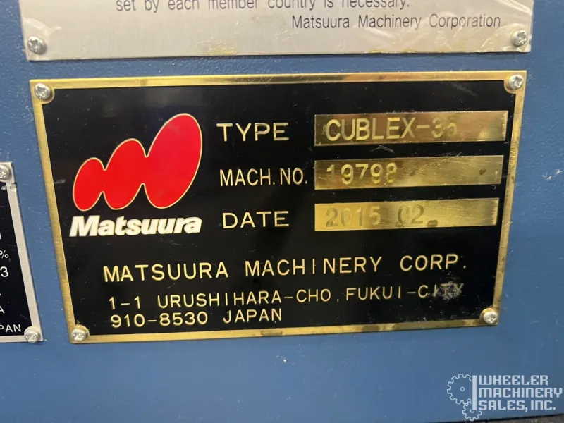 2015 MATSUURA Cublex 35 5-Axis Vertical Machining Center #8349