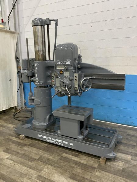 4' X 9' CARLTON RADIAL ARM DRILL: STOCK #80799