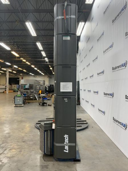 Lantech Q-300 3,500 lb Semi-Automatic Extended 12′ Height Pallet Stretch Wrapper, 8′ Turntable