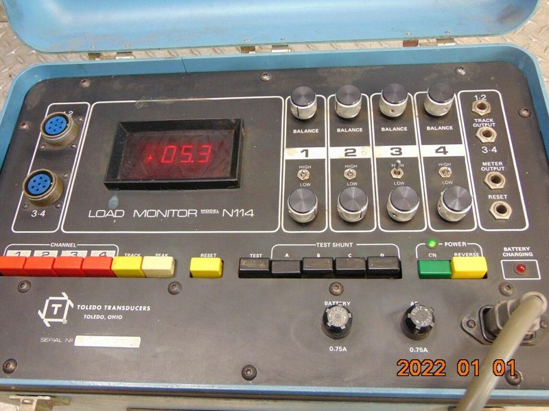 100 TON TOLEDO TRANSDUCERS LOAD TONNAGE METER & MONITOR: STOCK #16453