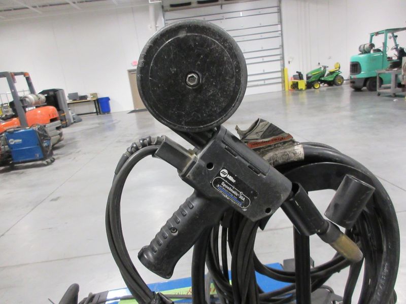 Millermatic 252 MIG Wire Feed Welder with Rolling Base and Accessories, 200/230V Single Phase- Auction Item