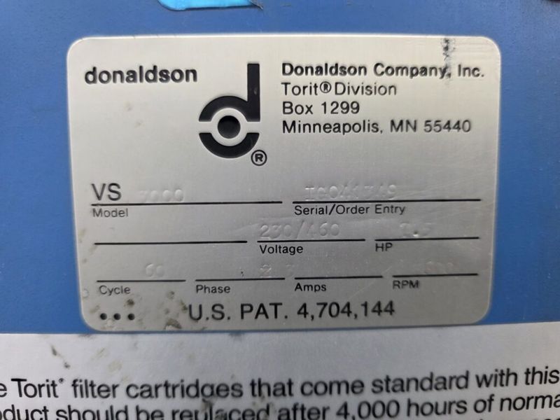 Donaldson Vibra Shake VS3000 Dust Collector