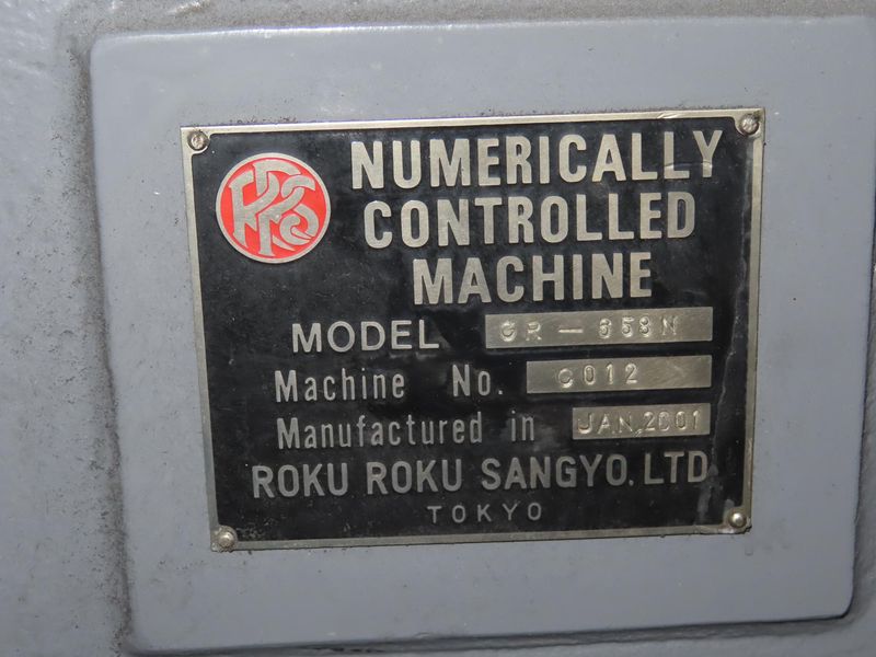Roku-Roku GRM-658 CNC Vertical Machining Center, Fanuc 16i-M, 12 ATC, Renishaw NC3- Auction Item