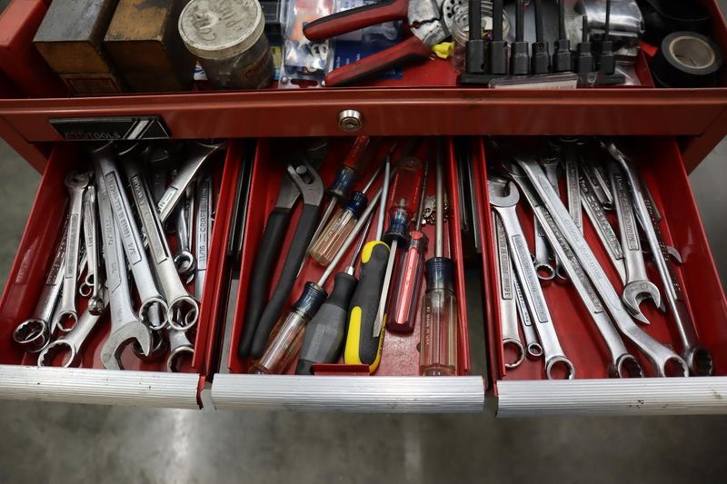 Portable Tool Rack with: Clamps, Hand Tools, Lifting Straps, Chains, Eye-Bolts, Hooks- Auction Item