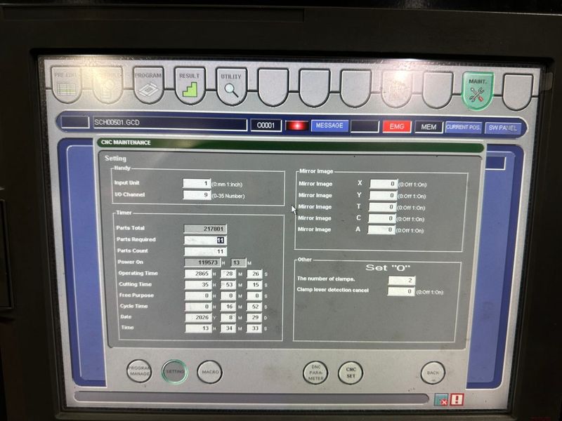 Amada EM 2510NT 22 Ton CNC Turret Punch