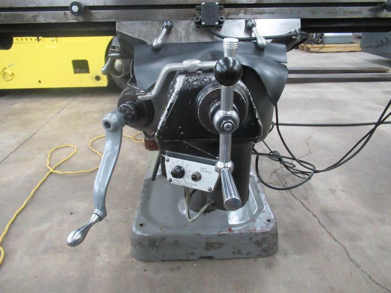 Bridgeport Series I-2HP Vertical Knee Mill, 2-Axis DRO, 9" x 48" Table, X & Y-Axis Power Feeds