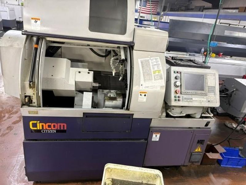 Citizen C16 Type VII CNC Swiss Screw Machine w Live End Working Option, Edge C-312 Barfeed, Coolant Tank and Pump