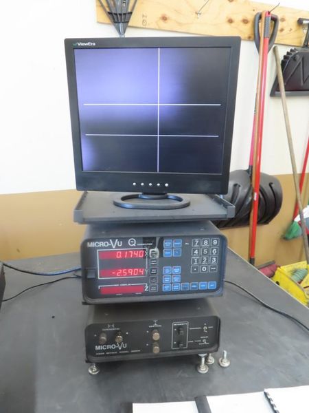 Micro-Vu Model 30 2 Video Measuring System w 2 Axis Micro-VU DRO w Q16 Metrology Computer- Auction Item
