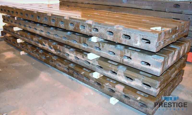 60" x 218.75" T-Slotted, 10" Thick, 5 T-Slots, Leveling Bolts,  Cast Iron #30974