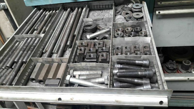 WOTAN B75/105 HORIZONTAL BORING MILL, 35 X 39 TABLE, 1250 RPM, 15 HP DRO Tooling  Rotary Table
