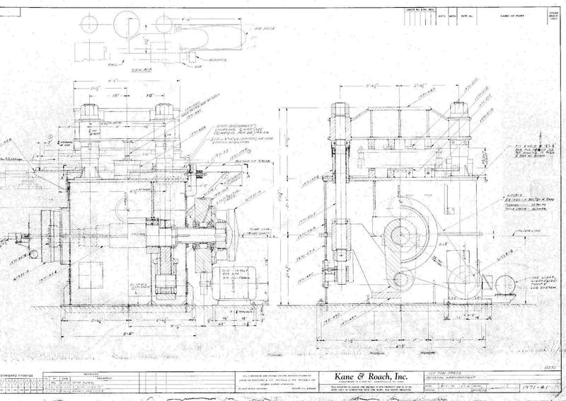 150 TON KANE & ROACH 4-POST CUTOFF PRESS: STOCK #59237