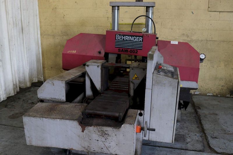 11.8' X 11.8' BEHRINGER 2 POST HORIZONTAL BAND SAW: STOCK #69883