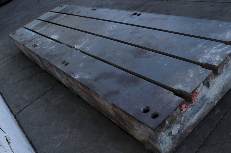 144' X 48' WIDE X 12-1/2' THICK T SLOTTED FLOOR PLATE; STOCK #73254