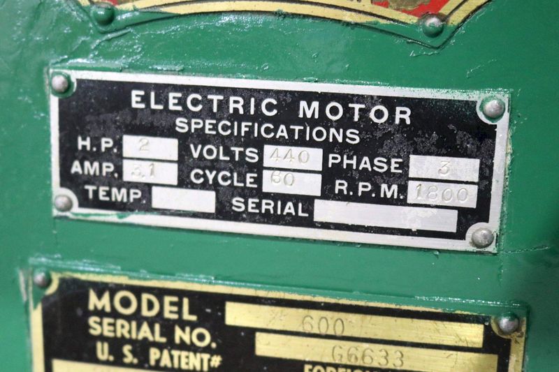3" OLIVER MODEL #600 DRILL SHARPENER: STOCK #72568