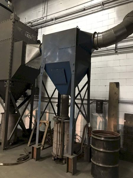 PANGBORN 4 WHEEL PLATE BLAST CLEANING LINE: STOCK #71706
