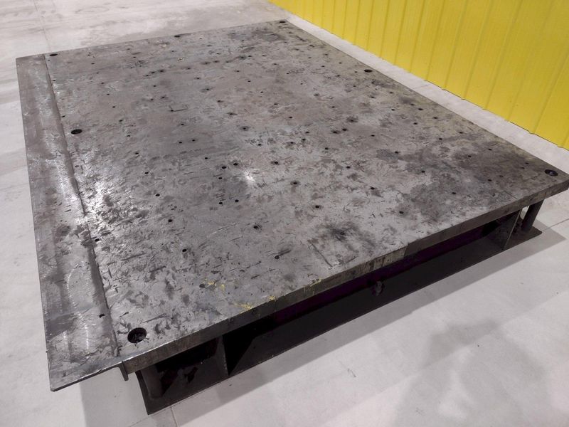 92" X 120" HEAVY DUTY STEEL SURFACE PLATE LAYOUT TABLE: STOCK #19730