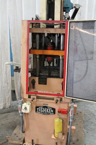 10 TON TISHKEN MODEL #ACO-10LP CUTOFF PRESS: STOCK #64570