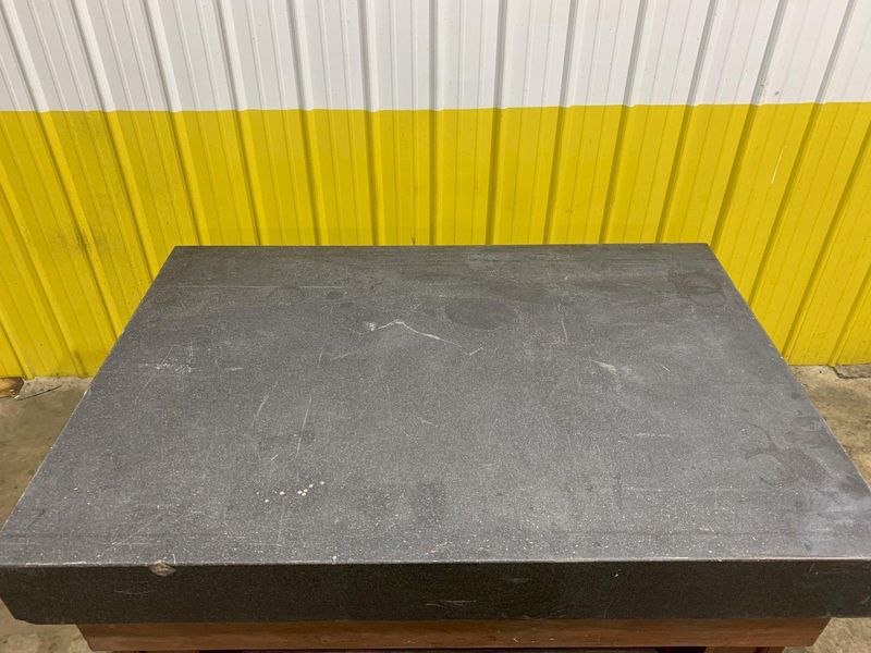 6' X 4' X 8.5" BLACK GRANITE PRECISION LAYOUT SURFACE PLATE WITH STAND: STOCK 16236