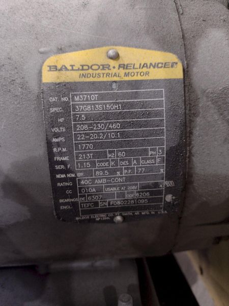 1500 CFM WARD-DEVANSCO MODEL #DV-18015 WET TYPE DUST COLLECTOR: STOCK #18631