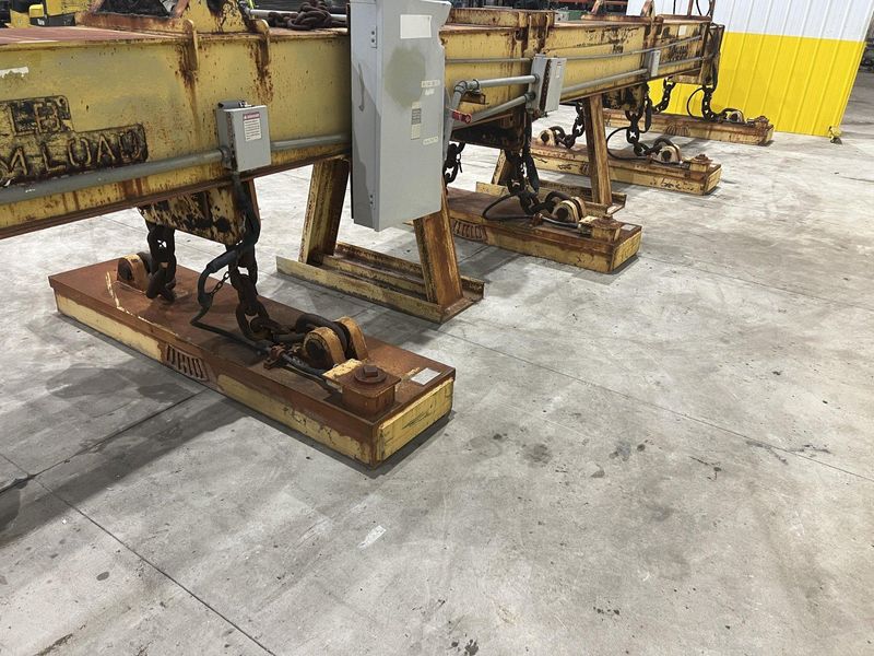 53 TON (107,500 LBS) BUSHMAN MODEL #MT420 TELESCOPING MAGNETIC LIFTING SPREADER BEAM  W/ OHIO MA