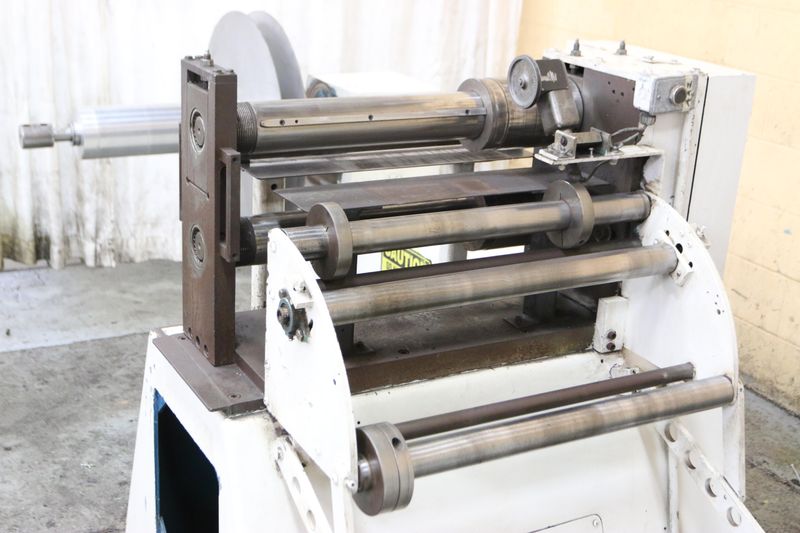 18" X 3-1/2" WALLNER MODEL 4680 PRECISION PACKAGE SLITTING LINE: STOCK #10278