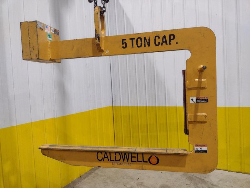 5 TON X 48" CALDWELL MODEL #82RCS-5-50 C HOOK COIL LIFTER: STOCK #22714