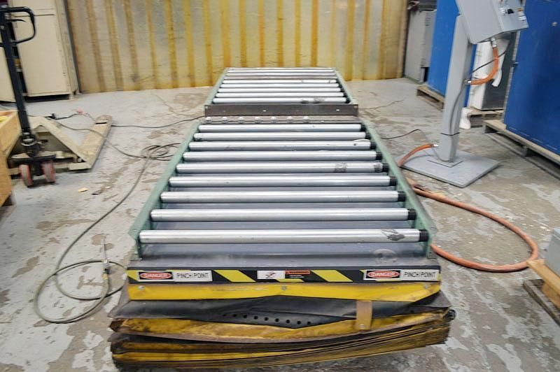 2,000 LBS UNI-CRAFT PASS THROUGH  DUAL SIDED UPENDER WITH ROLLERS : STOCK #21936