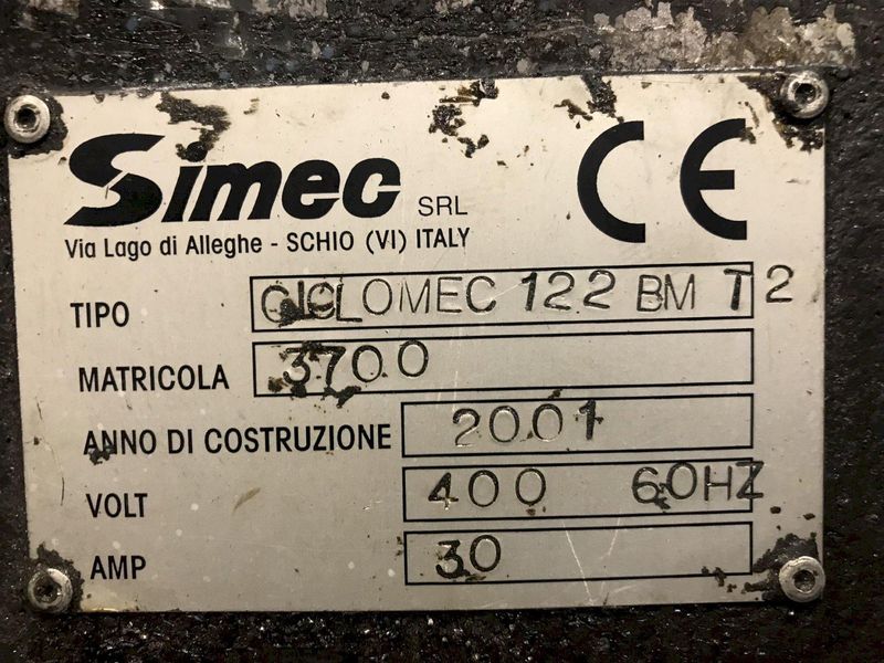 USED SIMEC MODEL CICLOMEC 122 CNC AUTOMATIC COLD SAW WITH 20' LOADING RACK, Stk# 10724, Year 200
